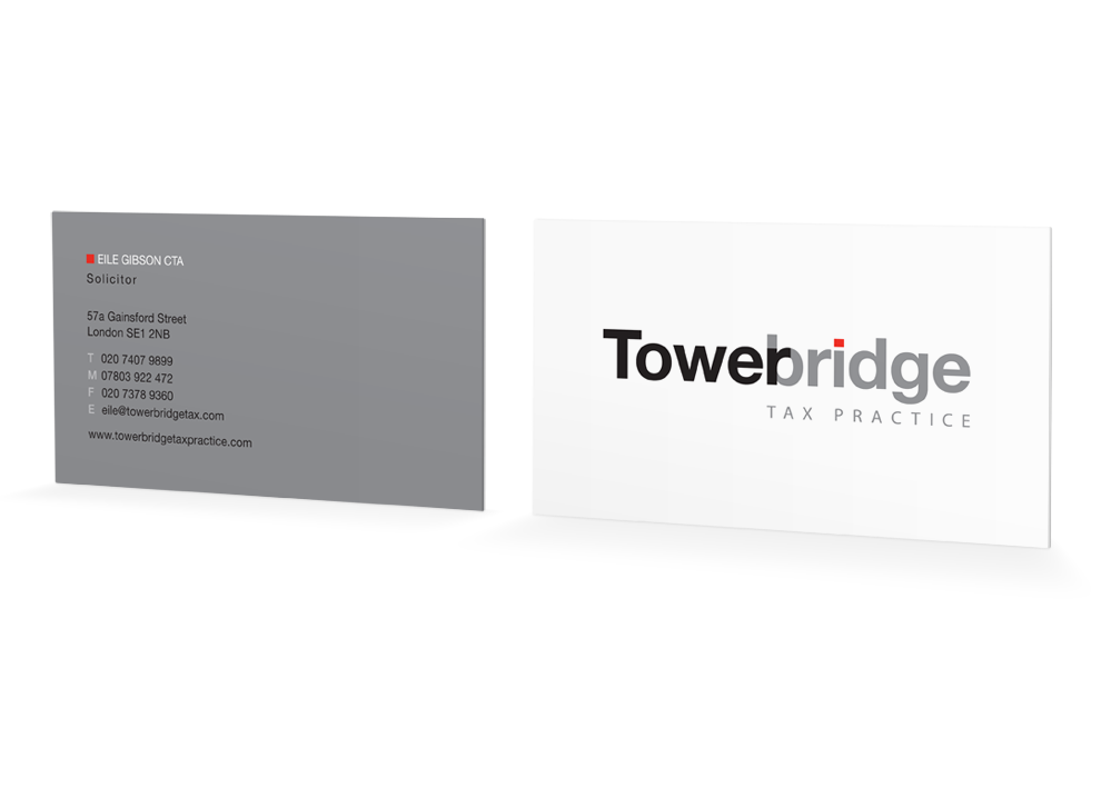 Tigerpink Design - Tower Bridge Business Card