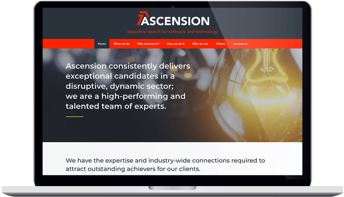Tigerpink Design - Ascension Executive Search - Laptop Tigerpink Design - Ascension Executive Search - Laptop